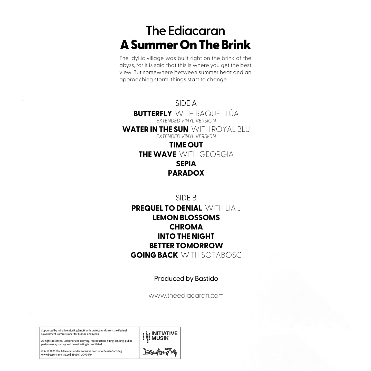 The Ediacaran - A Summer On The Brink (Limited Extended 12") | PRE-ORDER